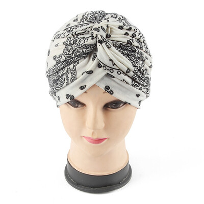

New Ladies Paisley Hat Headwear Fashion Turban Pleated Womens Bandana