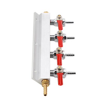 

Greensen Muti-way Home Co2 Air Gas Manifold Distribution Splitter Beer 4 WayBeer Splitter 4 Way Beer Splitter