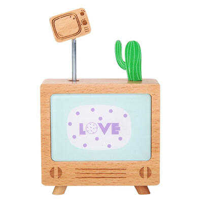 

Beech Cactus TV Automatic Play Music Box Birthday Gift Wooden Ornaments