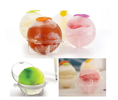 

Siaonvr Round Ice Cube Ball Maker Sphere Molds For Whisky Party Cocktails Set of 4 Gift