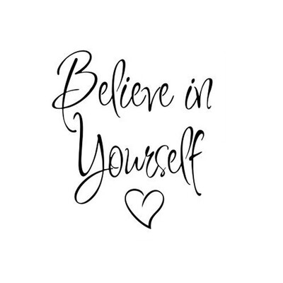 

Gobestart Believe In Yourself Removable Art Vinyl Mural Home Room Decor Wall Stickers