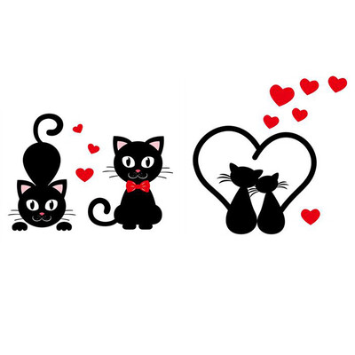 

Animal Heart Switch Wall Sticker Cartoon PVC Decals Vinyl Home Room Window Door Wallpaper