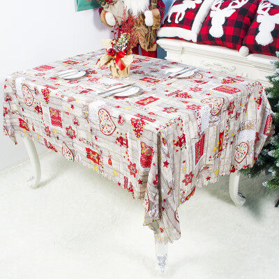 

Christmas Tablecloth Polyester Rectangular Table Cover Holiday Party Home Deco