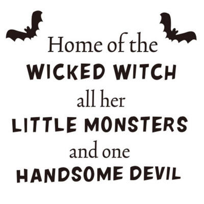 

Greensen Halloween Home of witch Wall Decal Bedroom Living Room Background Sticker Home Decor