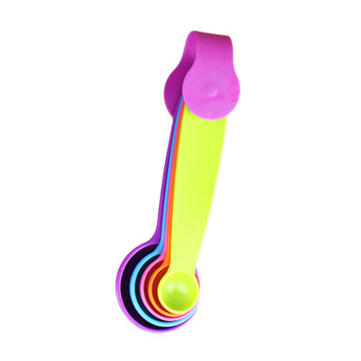 

5PcsSet Colorful Flour Mixing Measuring Spoons Nesting Cups Kitchen Baking Tool