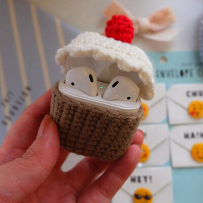 

cartoon handmade wool set knit for airpods headset cover