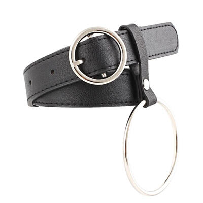 

Women Pin Buckle Waistband Geometric Waist Belts for Pants PU Leather Strap