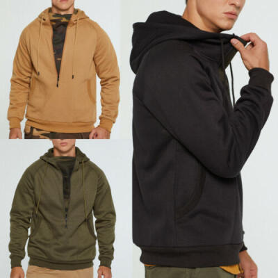 

Mens Winter Hoodies Slim Fit Hooded Sweatshirt Outwear Sweater Warm Coat Jacket