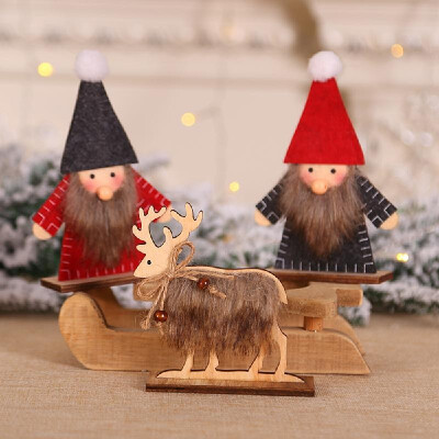 

Christmas Santa Doll Ornament Christmas Desk Showroom Party Home Decor 3pcs, Swedish Gnomes Christmas Decoration Toys 2 Gnomes 1 Reindeer Black