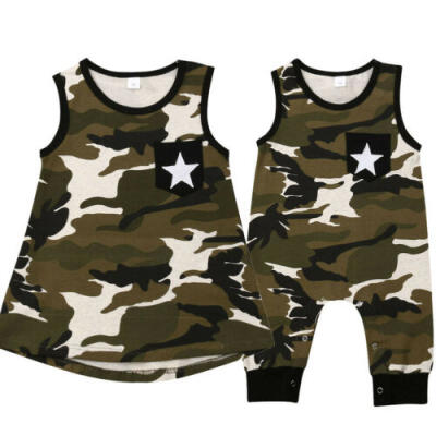 

Little Brother Big Sister Matching Newborn Kids Baby Girl Romper Dress Outfit US