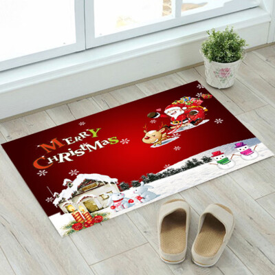 

Merry Christmas Door Mat Santa Claus Flannel Outdoor Carpet Christmas Decorations For Home Xmas Party Favors New Year