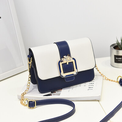 

Baggage ladys small square bag with one shoulder inclined to the Korean version of Collision Ins super-popular fashion Baitao Chi