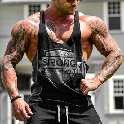 

Gym Cool Men Muscle Sleeveless Shirt Tank Top Bodybuilding Sport Fitness Vest