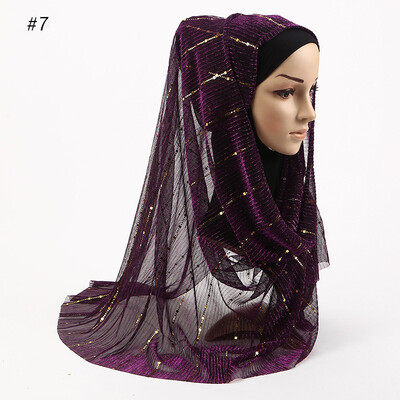 

New Muslim scarf European&American style sequins cross-border headscarf Muslim hijab autumn shawl scarves