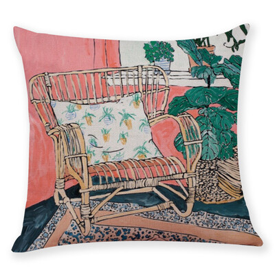 

〖Follure〗Home Decor Cushion Cover Happy Sunmer Time Throw Pillowcase Pillow Covers