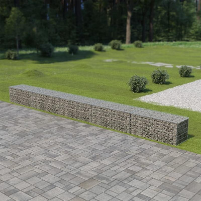 

Gabion Wall with Covers Galvanized Steel 236"x197"x197