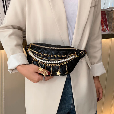 

Female bag autumn packet soft leather new mobile phone small pockets ins one shoulder slung dumplings bag wild chain chest bag