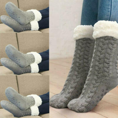 

US Womens 95 Wool Cashmere Fleece Thicken Thermal Soft Solid Winter Socks
