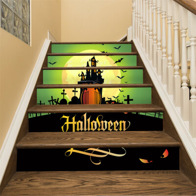 

〖Follure〗Halloween 3D Sticker Crow Tombstone Staircase Sticker Waterproof Wall Sticker