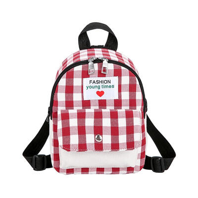 

Fashion Travel Backpacks Women Canvas Knapsack Lattice Small Shoulder Bags