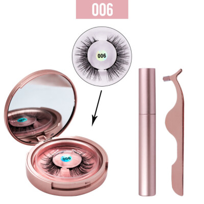 

Magnetic Eyeliner Tweezer Long lasting Waterproof eyeliner magnetic eyelashes set Fashion Rose Gold Tube Magnetic Eyelashes