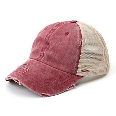 

Ponytail Baseball Cap Messy High Buns Mesh Trucker Visor Summer Beach Hat Womens