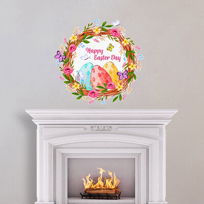 

〖Follure〗HAPPY EASTER DAY Wall Sticker PVC Self-adhesive Wall Sticker Can Be Removed