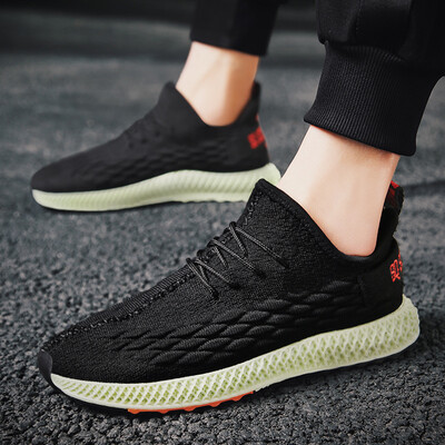 

2019 new summer mens shoes summer mens sports shoes Korean version of the trend of wild flying woven mesh tide shoes