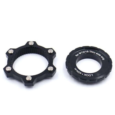 

Centerlock Bike Adapter Lockring Metal Black For Fitting 6 Bolt Disc Brake Rotor