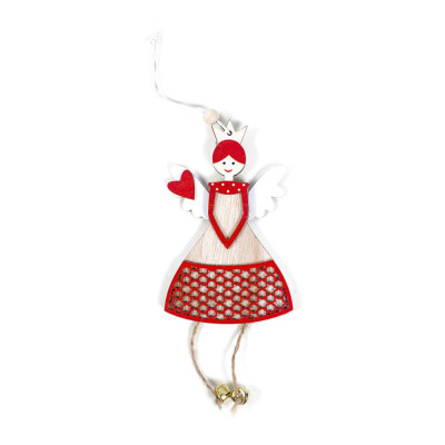 

Creative Christmas Hanging Decorations Wooden Pendants Christmas Tree Blue Painted Wooden Sign Ornaments Christmas Bell for Home
