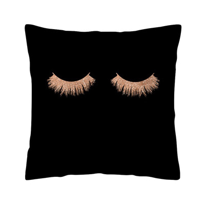 

〖Follure〗Rose Black Gold Cushion Cover Square Pillowcase Home Decoratio
