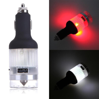 

NEW Dual USB Car Charer 31A Emergency Ligh For iPhone Tablet PC