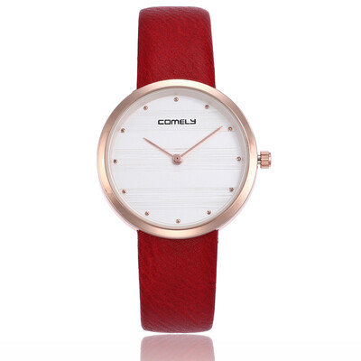 

Japanese movement ladies watch leather rivet quartz watch