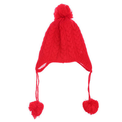 

Cute Baby Girls Boys Knitted Fleece Ears Protector Warm Hat Kids Bonnet Cap