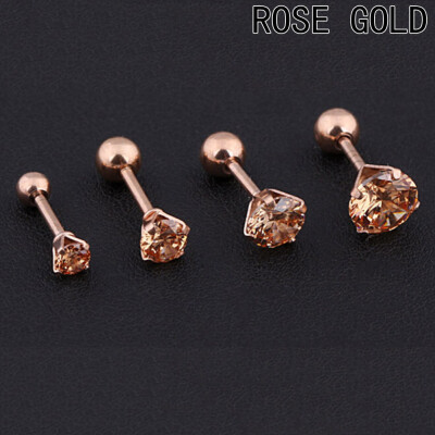 

Steel Barbell Zircon Cartilage Helix Lip Earring Stud