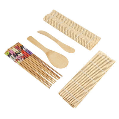 

Greensen 9Pcsset Bamboo Sushi Making Kit Family Office Party Homemade Sushi Gadget For Food Lovers