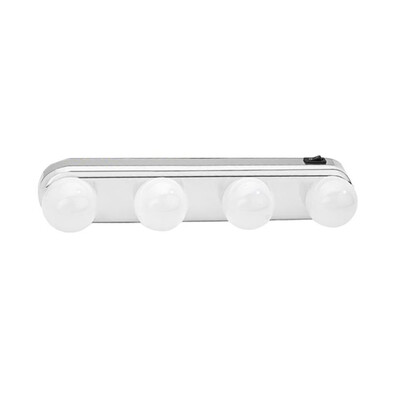 

LED Vanity Mirror Lights Make Up Light Super Bright 4 LED Bulbs Portable Cosmetic Mirror Light Kit Battery Powered