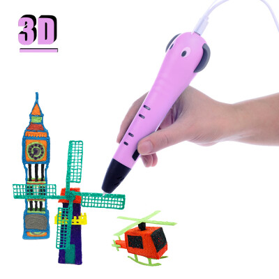 

Multifunctional Intelligent 3D Drawing Printing Printer Pen with PLA Filament Refills Cartoon Image Gifts for Kids Children DIY Cr