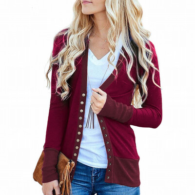 

Cardigan coat womens single-breasted long-sleeved short sweater