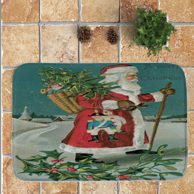 

Gobestart Merry Christmas Welcome Doormats Indoor Home Carpets Decor 40x60CM