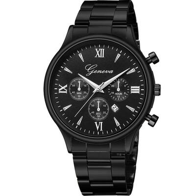 

GENEVA Watch men Stainless Steel Analog Quartz Wristwatch Ladies Female Fashion Minimalist Silver Hot Sale Watches