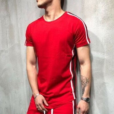 

Casual Shirt Mens Tee Top Short Sleeve GYM Slim Fit Soft T Shirt New Sport Shirt