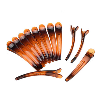 

〖Follure〗12 Pcs Multicolor Plastic Duck Teeth Hair Clips Hairdressing Salon Hairpins Non