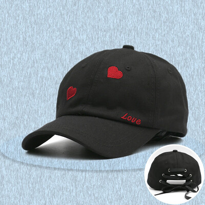 

Hat girl summer Department small fresh sweet lovely baseball cap Korean bow love embroidery sun visor cap