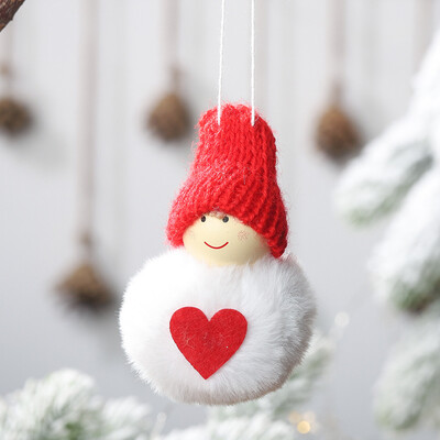 

Siaonvr Christmas Plush Ball Pendant Cute Mini Snowman Hanging Pompom Doll Pendant
