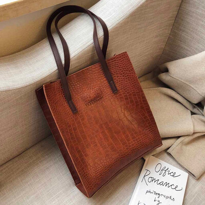 

Tailored Fashion Crocodile Pattern Handbag Women Casual Bags Luxury Leather Shoulder bag