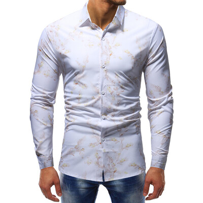 

Flower Print Button Up Casual Shirt