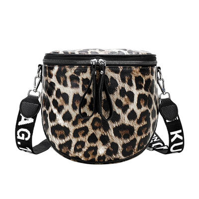 

Animal Pattern Leopard Bucket Women Leather Messenger Bags Shoulder Totes