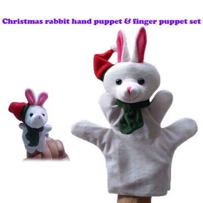 

Tailored 2Pcs Christmas Soft Animal Hand Finger Puppet Baby Infant Kid Toy Plush Toys A