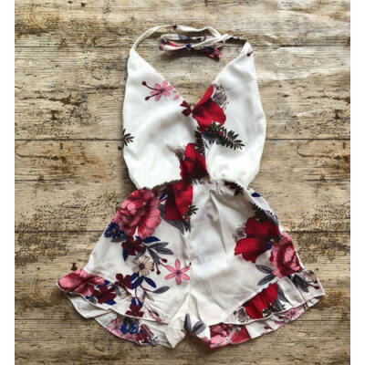 

Princess Toddler Kids Baby Girl Flower Print Romper Jumpsuit Sunsuit Clothes USA